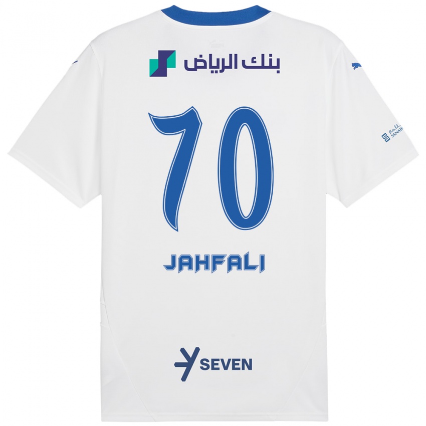 Niño Camiseta Mohammed Jahfali #70 Blanco Azul 2ª Equipación 2024/25 La Camisa México