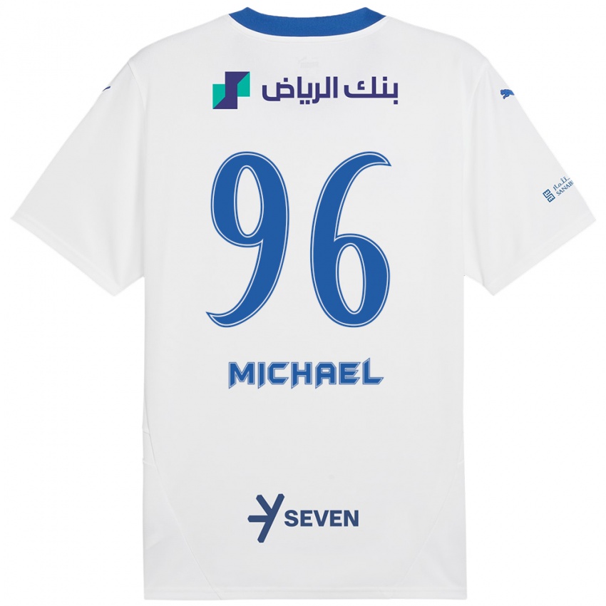 Niño Camiseta Michael #96 Blanco Azul 2ª Equipación 2024/25 La Camisa México