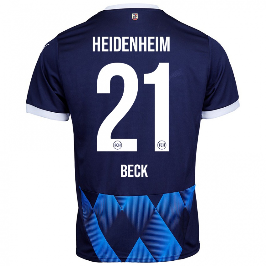 Niño Camiseta Adrian Beck #21 Azul Marino Oscuro 2ª Equipación 2024/25 La Camisa México