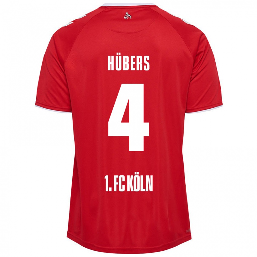 Niño Camiseta Timo Hübers #4 Rojo Blanco 2ª Equipación 2024/25 La Camisa México