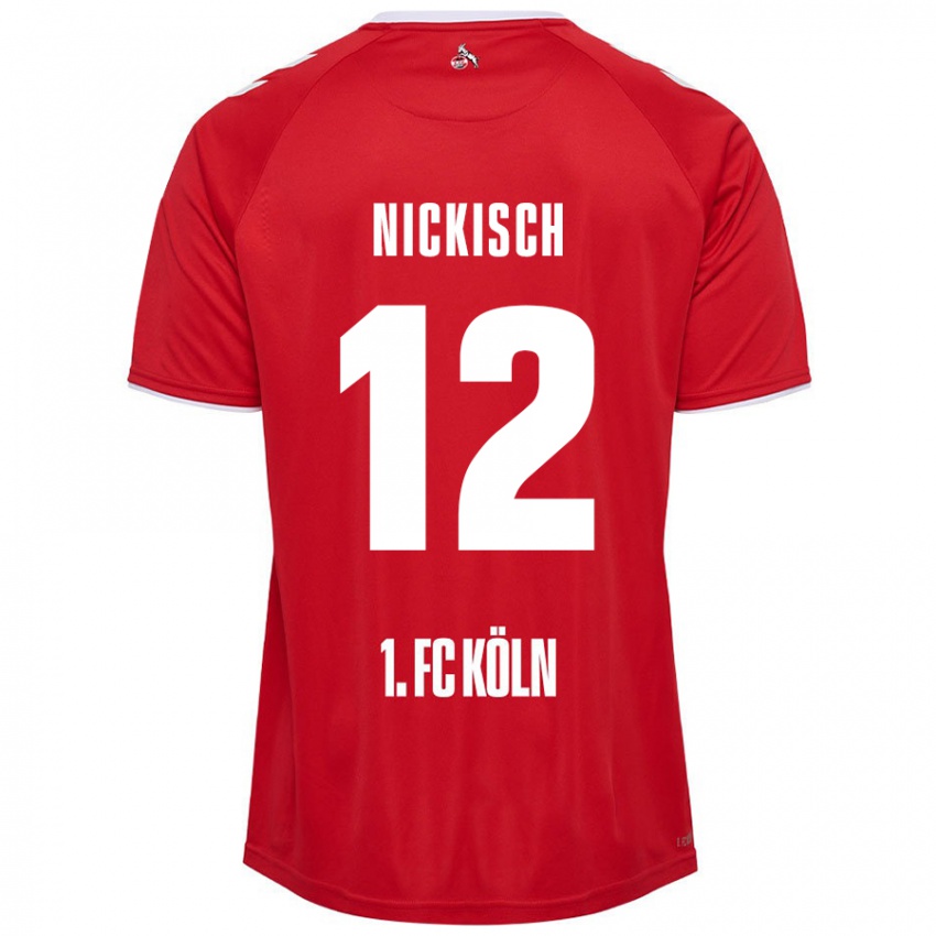 Niño Camiseta Jonas Nickisch #12 Rojo Blanco 2ª Equipación 2024/25 La Camisa México