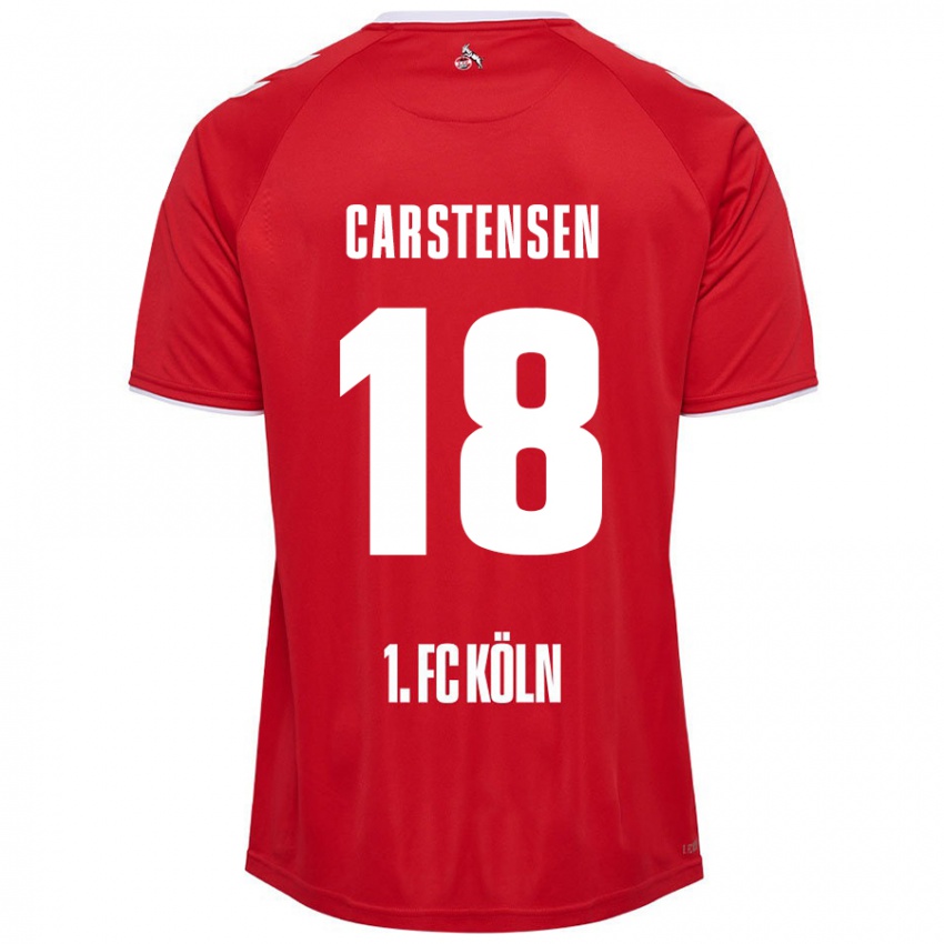 Niño Camiseta Rasmus Carstensen #18 Rojo Blanco 2ª Equipación 2024/25 La Camisa México