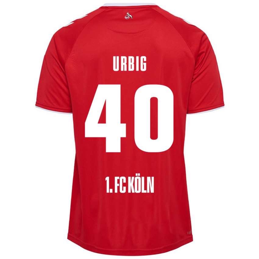 Niño Camiseta Jonas Urbig #40 Rojo Blanco 2ª Equipación 2024/25 La Camisa México