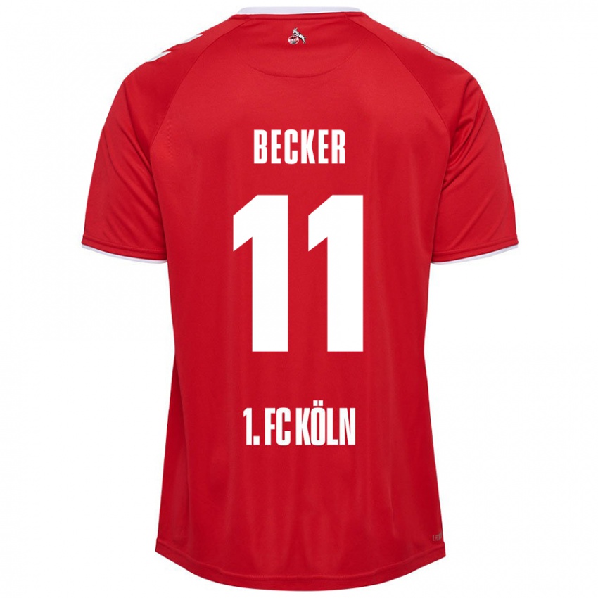 Niño Camiseta Marlon Becker #11 Rojo Blanco 2ª Equipación 2024/25 La Camisa México