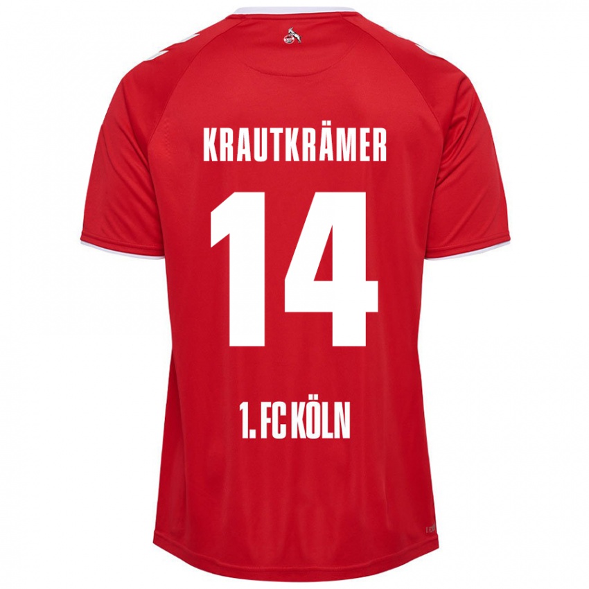 Niño Camiseta Jakob Krautkrämer #14 Rojo Blanco 2ª Equipación 2024/25 La Camisa México