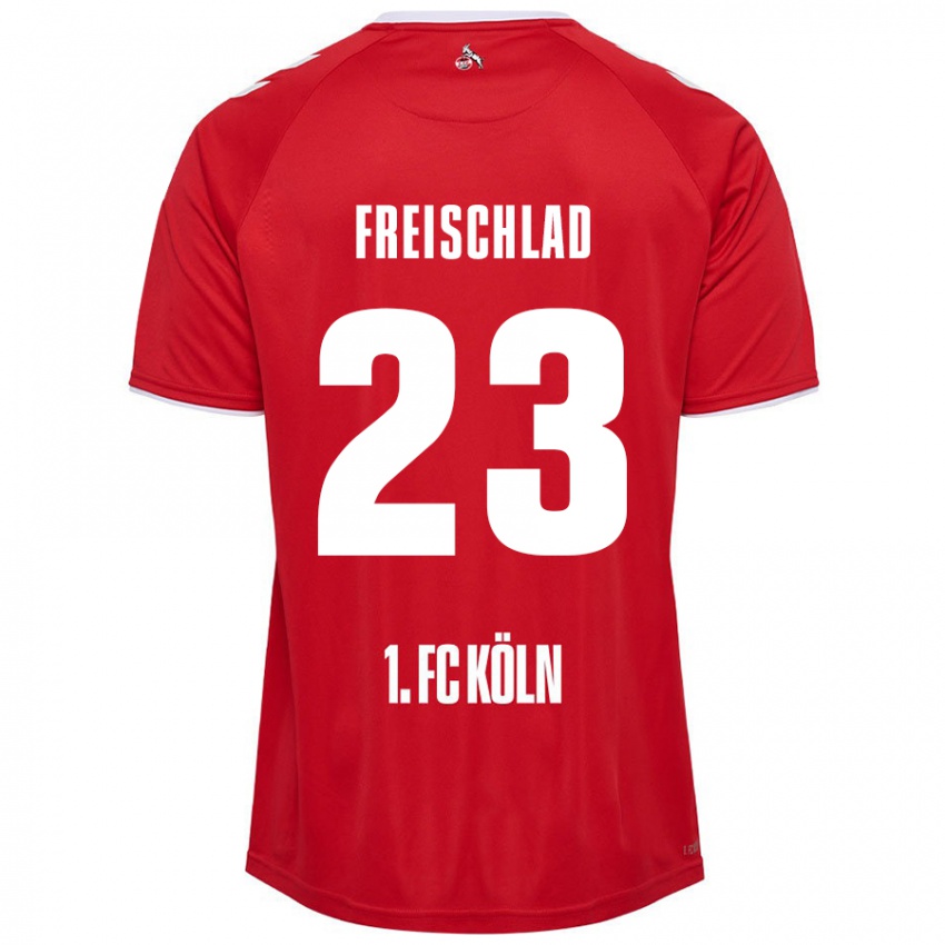 Niño Camiseta Yannick Freischlad #23 Rojo Blanco 2ª Equipación 2024/25 La Camisa México