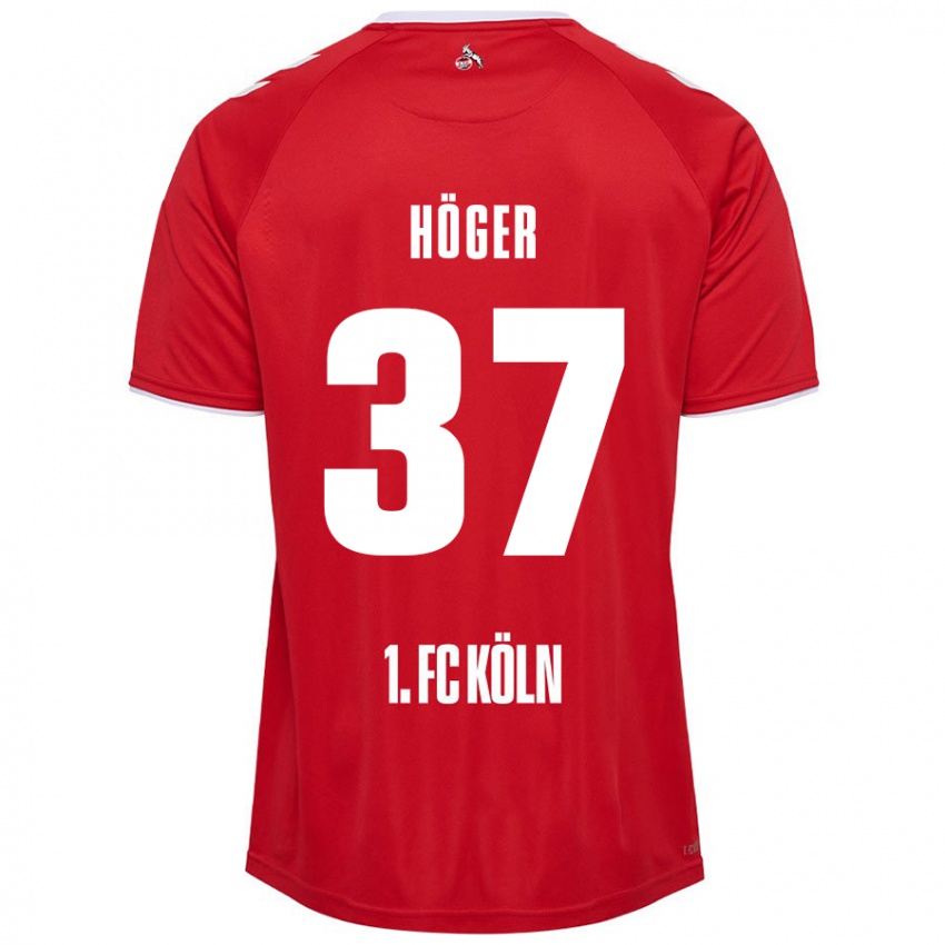 Niño Camiseta Marco Höger #37 Rojo Blanco 2ª Equipación 2024/25 La Camisa México