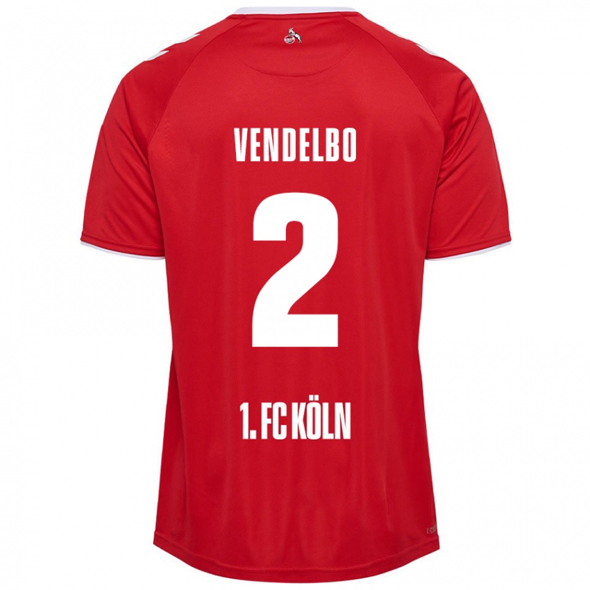 Niño Camiseta Sofie Vendelbo #2 Rojo Blanco 2ª Equipación 2024/25 La Camisa México