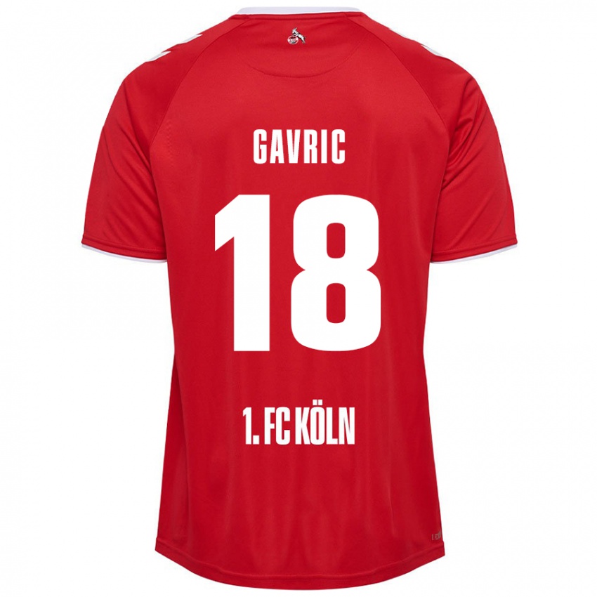 Niño Camiseta Andrea Gavrić #18 Rojo Blanco 2ª Equipación 2024/25 La Camisa México