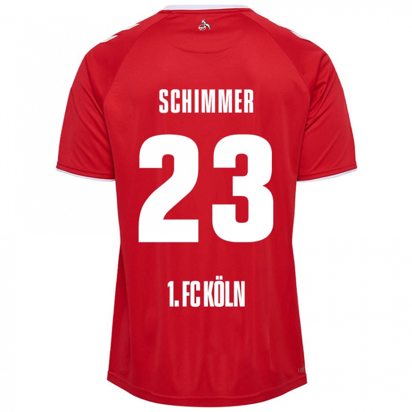 Niño Camiseta Marleen Schimmer #23 Rojo Blanco 2ª Equipación 2024/25 La Camisa México