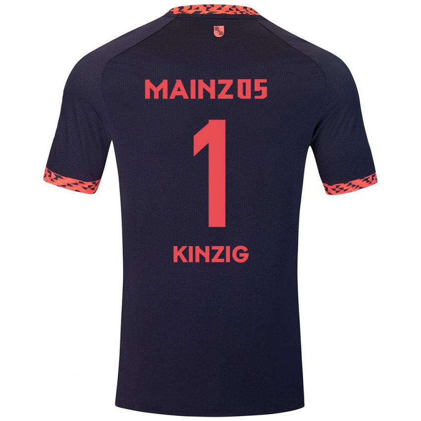 Niño Camiseta Maximilian Kinzig #1 Azul Coral Rojo 2ª Equipación 2024/25 La Camisa México