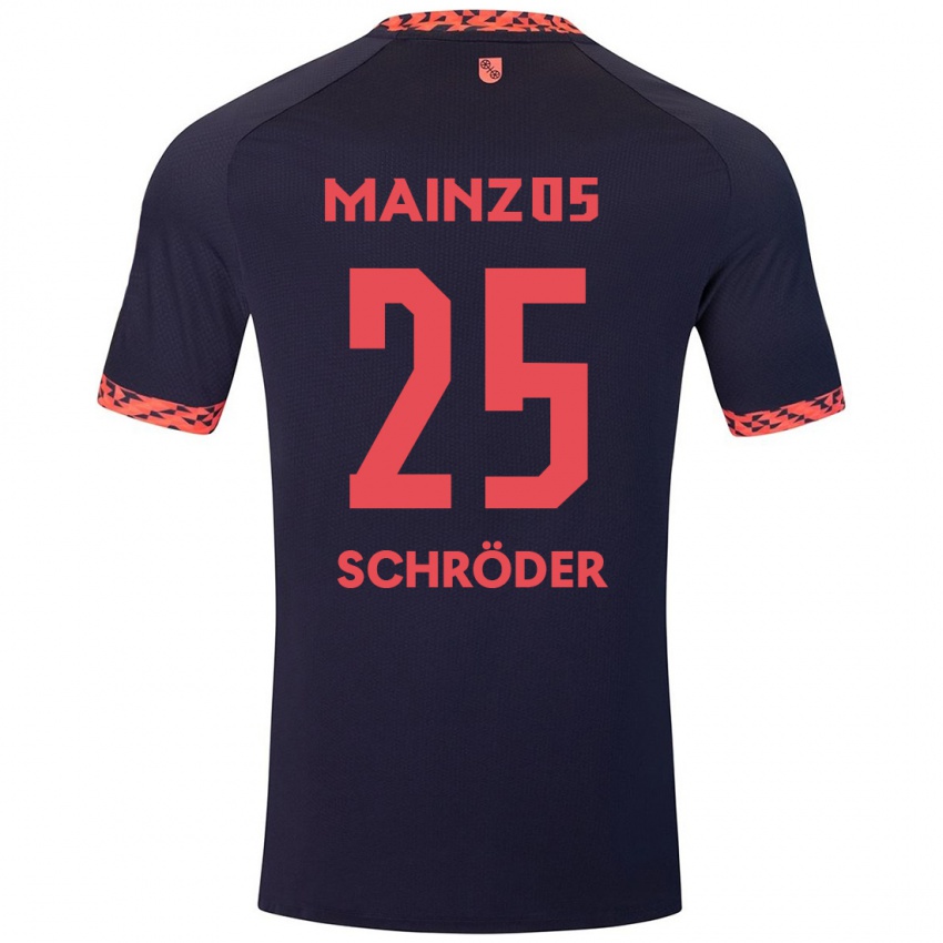 Niño Camiseta Maxim Schröder #25 Azul Coral Rojo 2ª Equipación 2024/25 La Camisa México