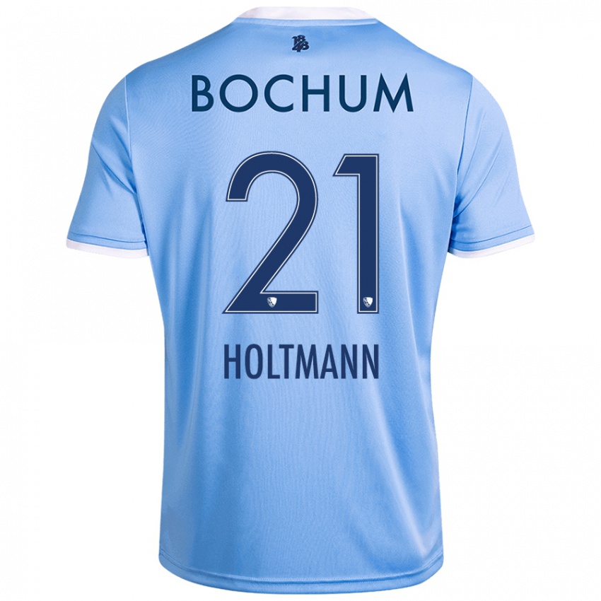 Niño Camiseta Gerrit Holtmann #21 Azul Cielo 2ª Equipación 2024/25 La Camisa México