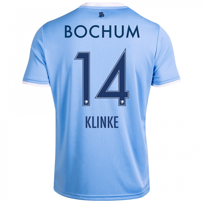 Niño Camiseta Niklas Klinke #14 Azul Cielo 2ª Equipación 2024/25 La Camisa México