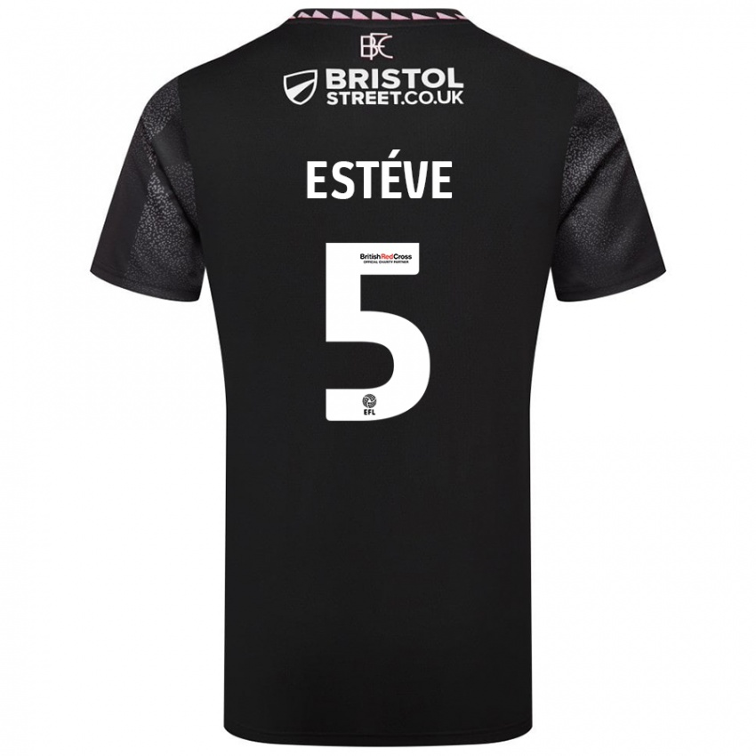 Niño Camiseta Maxime Estève #5 Negro 2ª Equipación 2024/25 La Camisa México