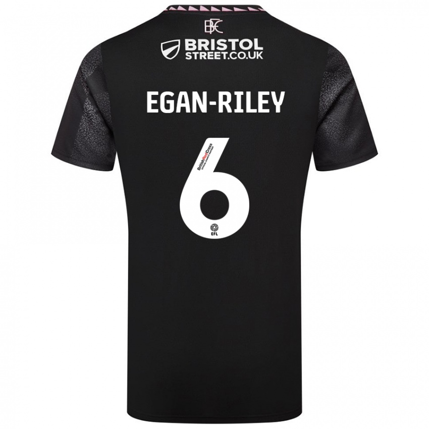 Niño Camiseta Cj Egan-Riley #6 Negro 2ª Equipación 2024/25 La Camisa México