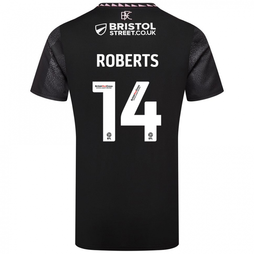 Niño Camiseta Connor Roberts #14 Negro 2ª Equipación 2024/25 La Camisa México