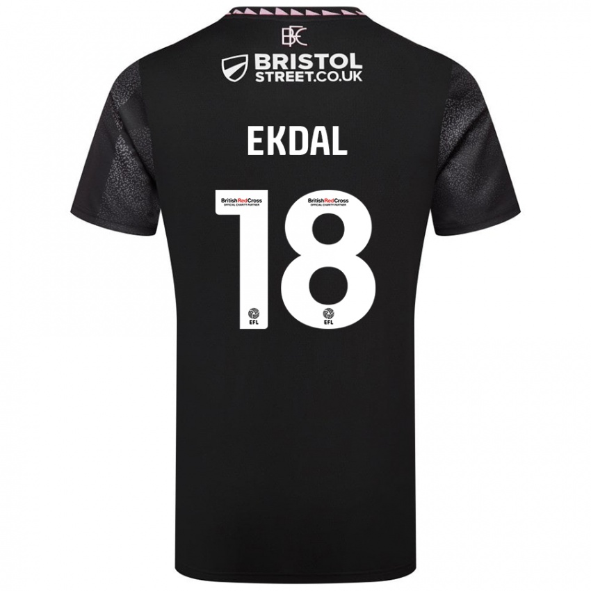 Niño Camiseta Hjalmar Ekdal #18 Negro 2ª Equipación 2024/25 La Camisa México