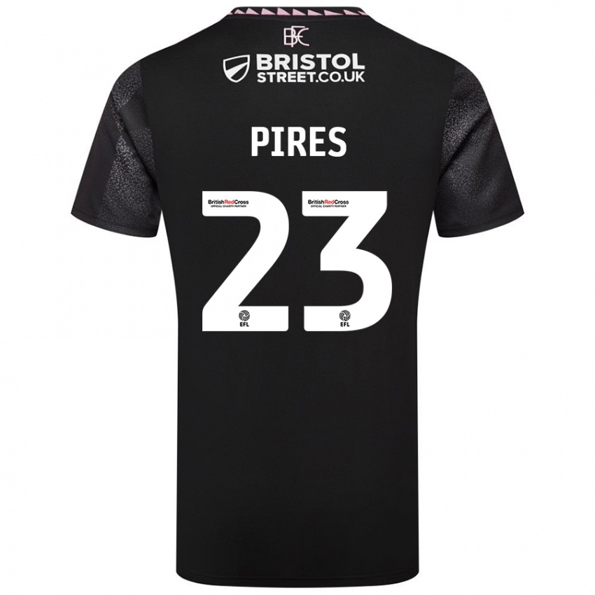 Niño Camiseta Lucas Pires #23 Negro 2ª Equipación 2024/25 La Camisa México