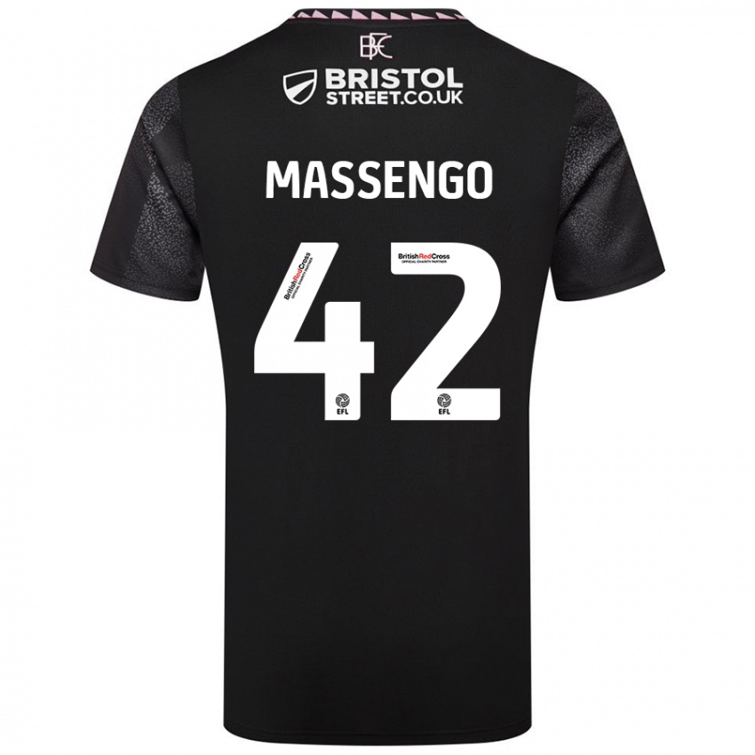 Niño Camiseta Han-Noah Massengo #42 Negro 2ª Equipación 2024/25 La Camisa México