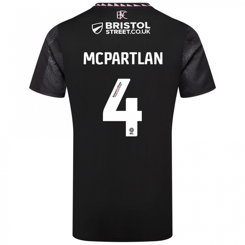 Niño Camiseta Brenna Mcpartlan #4 Negro 2ª Equipación 2024/25 La Camisa México