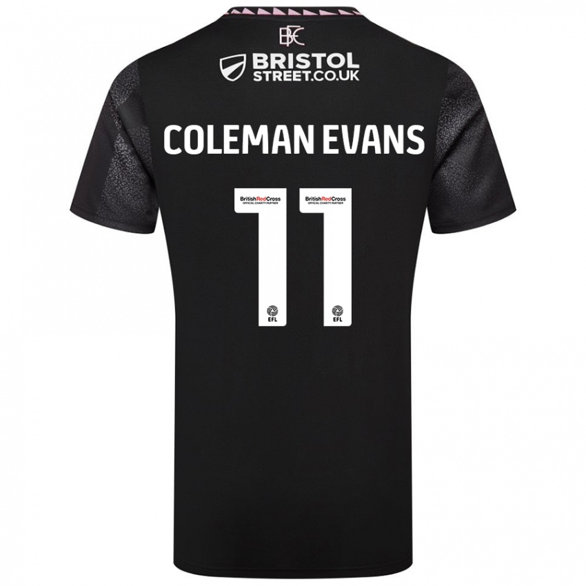 Niño Camiseta Amaya Coleman-Evans #11 Negro 2ª Equipación 2024/25 La Camisa México