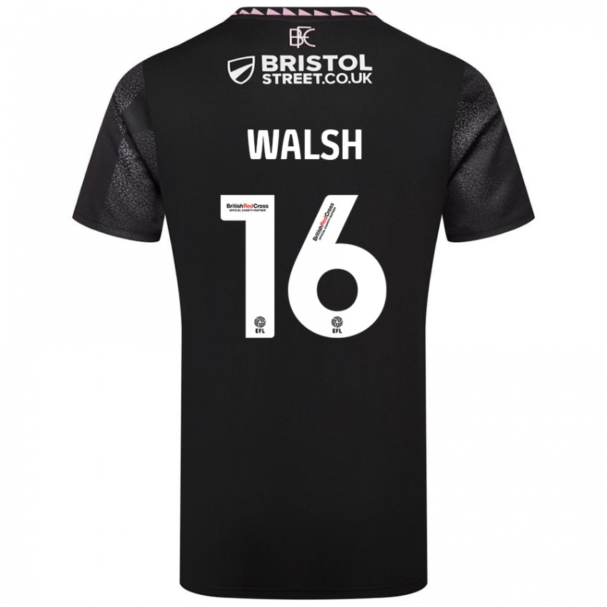 Niño Camiseta Lucy Walsh #16 Negro 2ª Equipación 2024/25 La Camisa México