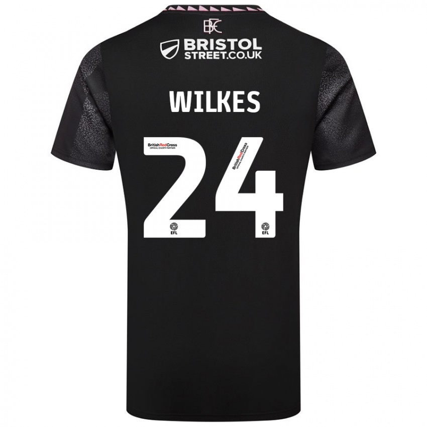 Niño Camiseta Tilly Wilkes #24 Negro 2ª Equipación 2024/25 La Camisa México