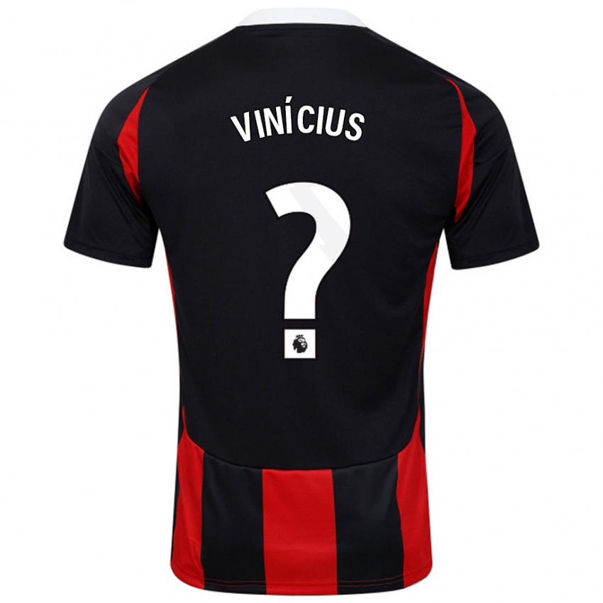 Niño Camiseta Carlos Vinícius #0 Negro Rojo 2ª Equipación 2024/25 La Camisa México