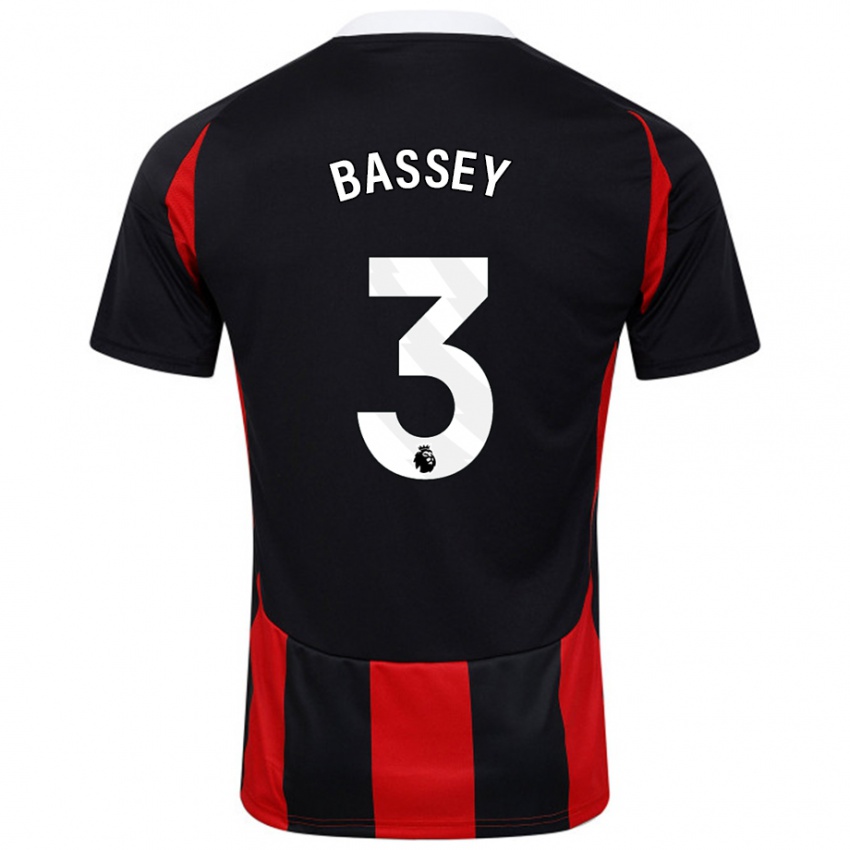 Niño Camiseta Calvin Bassey #3 Negro Rojo 2ª Equipación 2024/25 La Camisa México