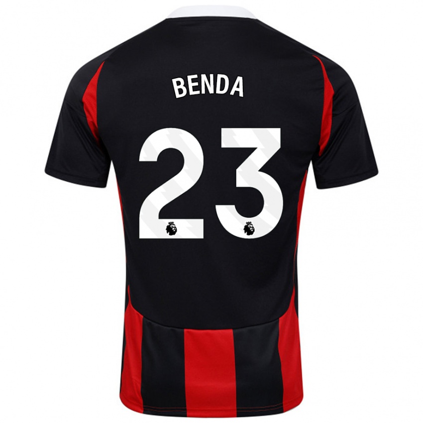 Niño Camiseta Steven Benda #23 Negro Rojo 2ª Equipación 2024/25 La Camisa México