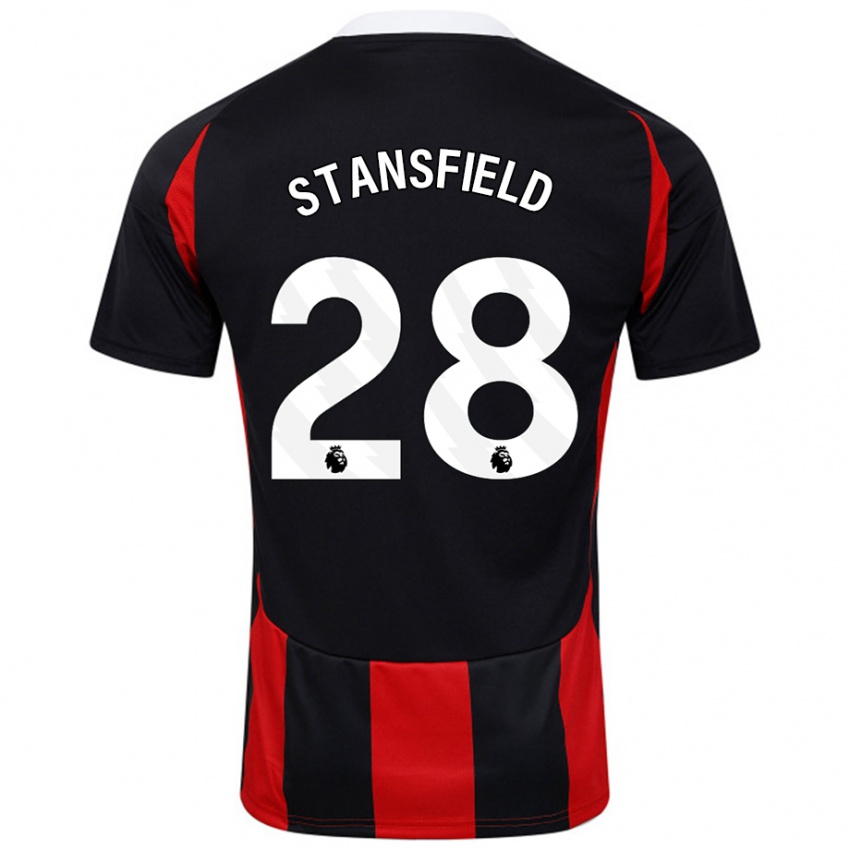 Niño Camiseta Jay Stansfield #28 Negro Rojo 2ª Equipación 2024/25 La Camisa México