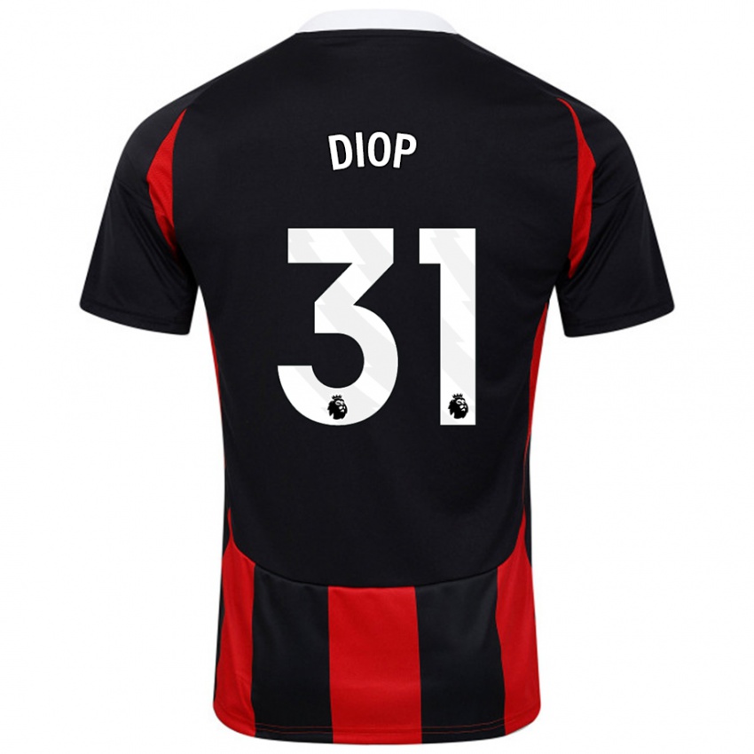 Niño Camiseta Issa Diop #31 Negro Rojo 2ª Equipación 2024/25 La Camisa México