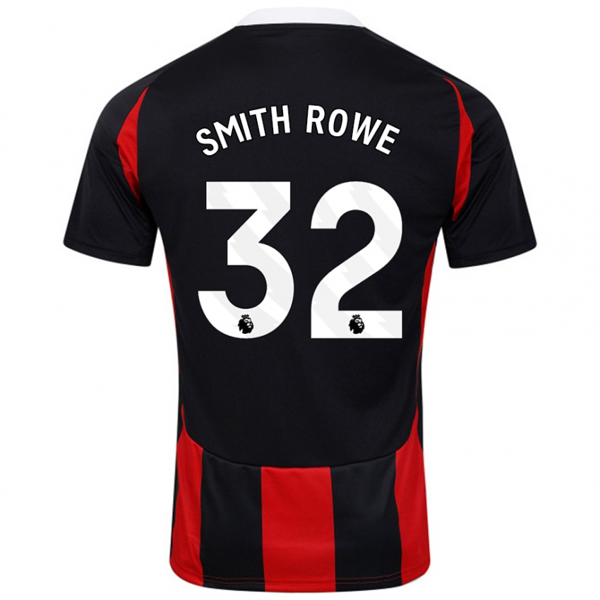 Niño Camiseta Emile Smith Rowe #32 Negro Rojo 2ª Equipación 2024/25 La Camisa México