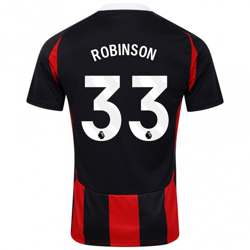 Niño Camiseta Antonee Robinson #33 Negro Rojo 2ª Equipación 2024/25 La Camisa México