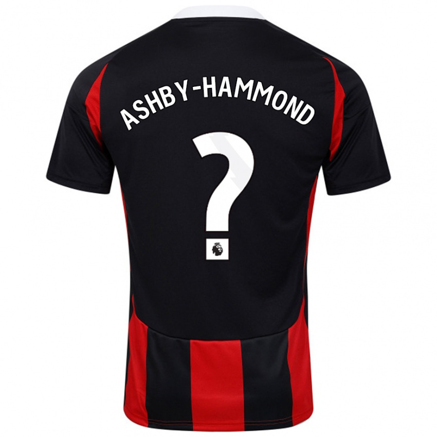 Niño Camiseta Luca Ashby-Hammond #0 Negro Rojo 2ª Equipación 2024/25 La Camisa México