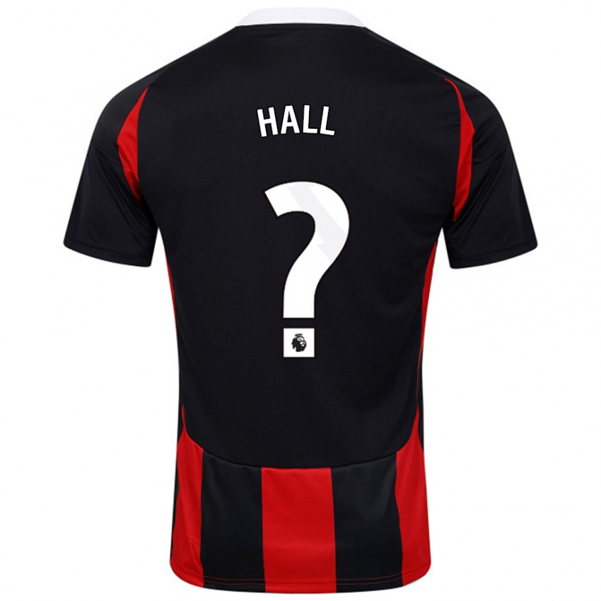 Niño Camiseta Marcel Hall #0 Negro Rojo 2ª Equipación 2024/25 La Camisa México