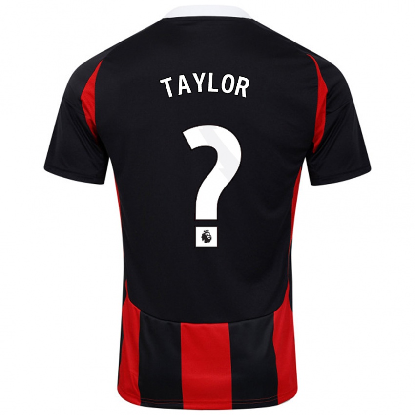 Niño Camiseta Archie Taylor #0 Negro Rojo 2ª Equipación 2024/25 La Camisa México