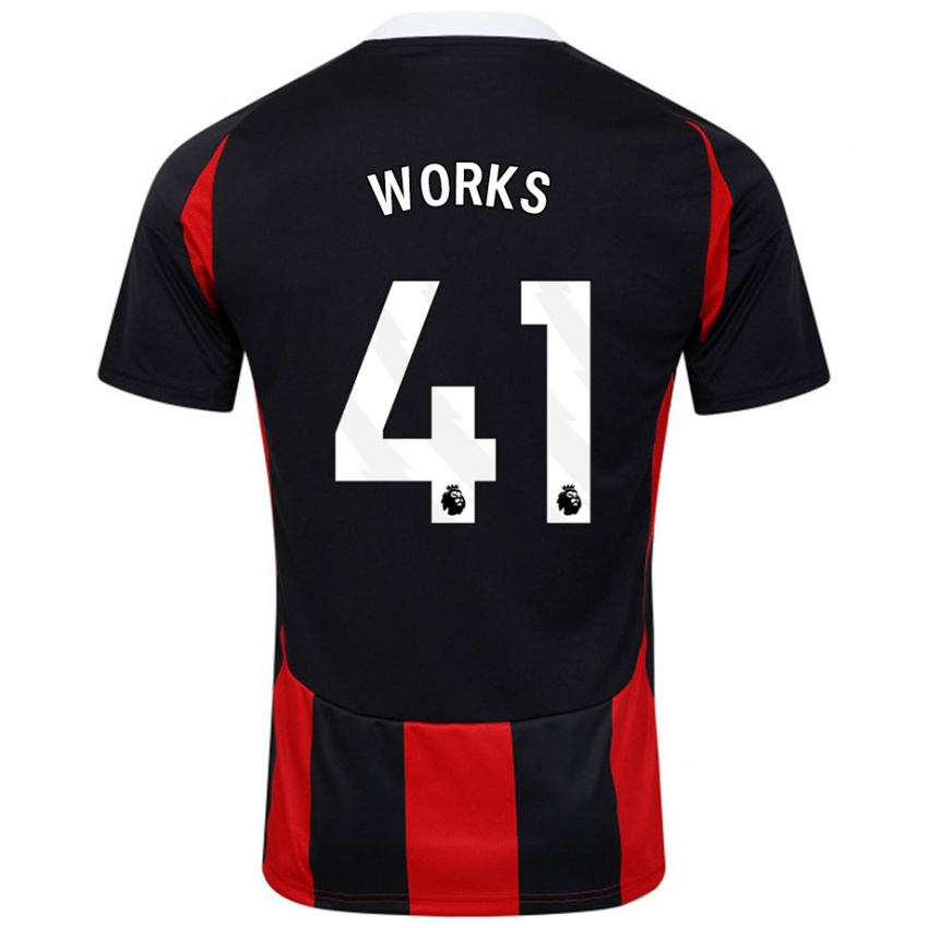 Niño Camiseta Terrell Works #41 Negro Rojo 2ª Equipación 2024/25 La Camisa México