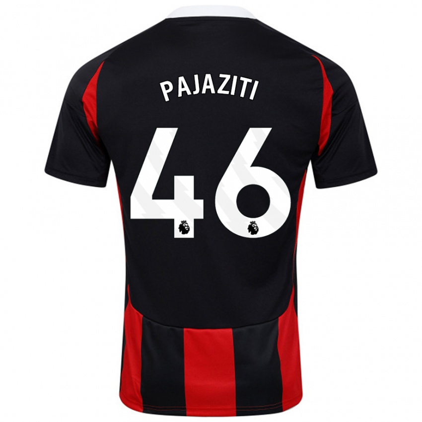 Niño Camiseta Adrion Pajaziti #46 Negro Rojo 2ª Equipación 2024/25 La Camisa México