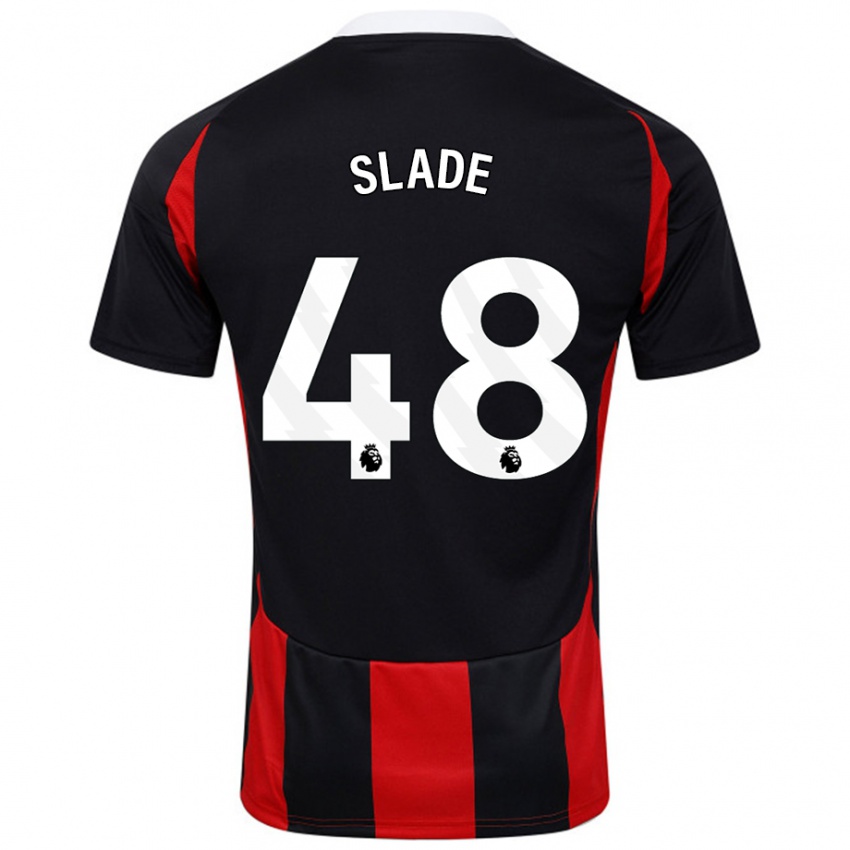 Niño Camiseta Bradley Slade #48 Negro Rojo 2ª Equipación 2024/25 La Camisa México