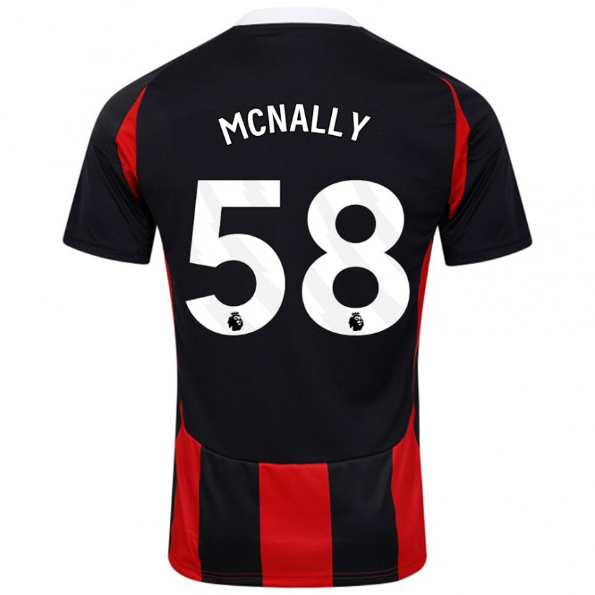 Niño Camiseta Alfie Mcnally #58 Negro Rojo 2ª Equipación 2024/25 La Camisa México