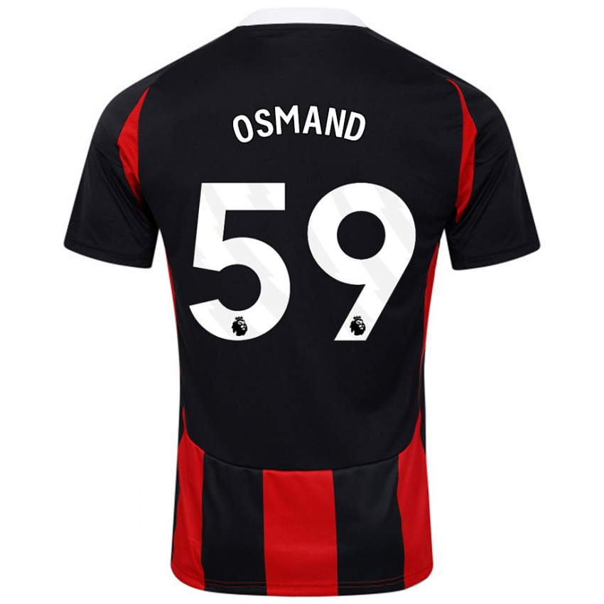 Niño Camiseta Callum Osmand #59 Negro Rojo 2ª Equipación 2024/25 La Camisa México