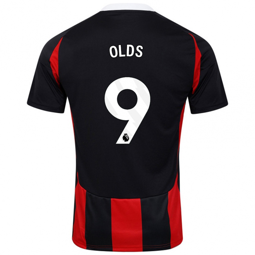 Niño Camiseta Ellie Olds #9 Negro Rojo 2ª Equipación 2024/25 La Camisa México