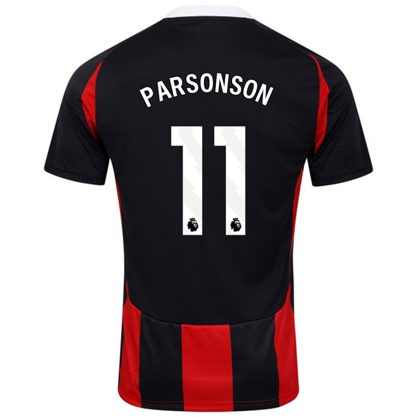 Niño Camiseta Madi Parsonson #11 Negro Rojo 2ª Equipación 2024/25 La Camisa México