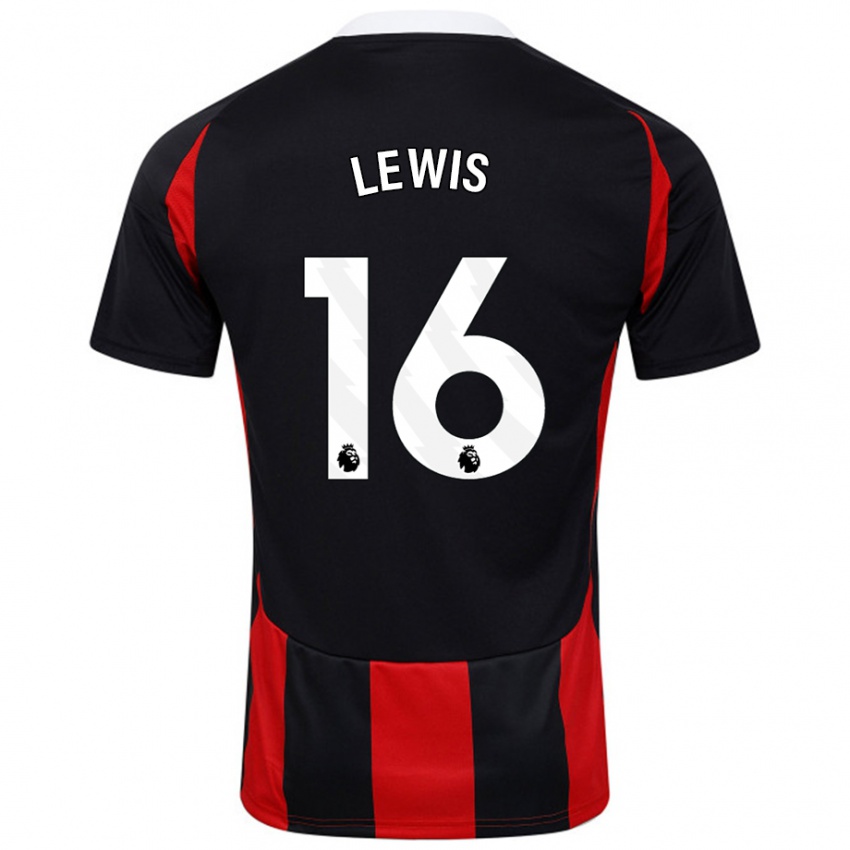 Niño Camiseta Milla Lewis #16 Negro Rojo 2ª Equipación 2024/25 La Camisa México