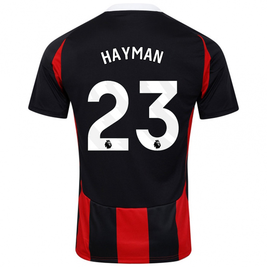 Niño Camiseta Alex Hayman #23 Negro Rojo 2ª Equipación 2024/25 La Camisa México