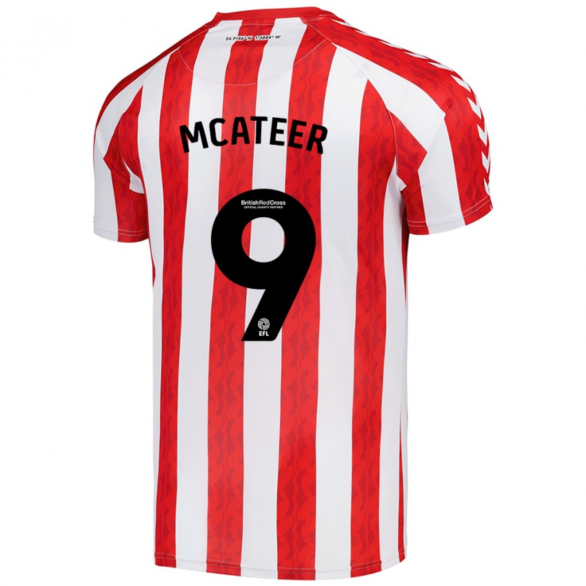 Hombre Camiseta Mary Mcateer #9 Rojo Blanco 1ª Equipación 2024/25 La Camisa México