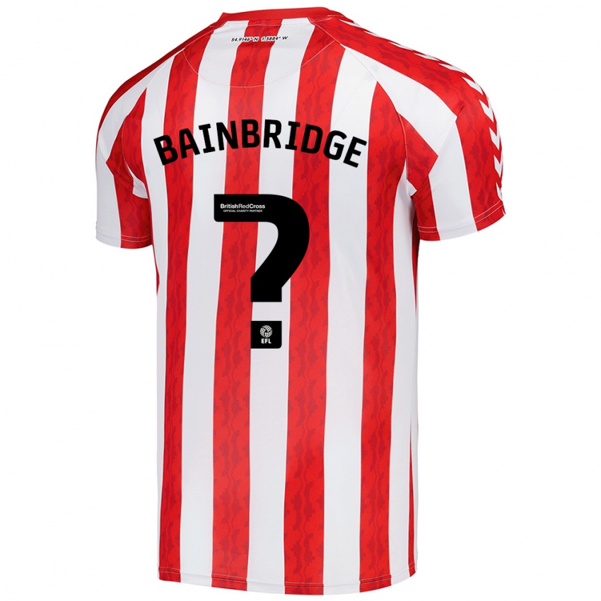 Hombre Camiseta Oliver Bainbridge #0 Rojo Blanco 1ª Equipación 2024/25 La Camisa México