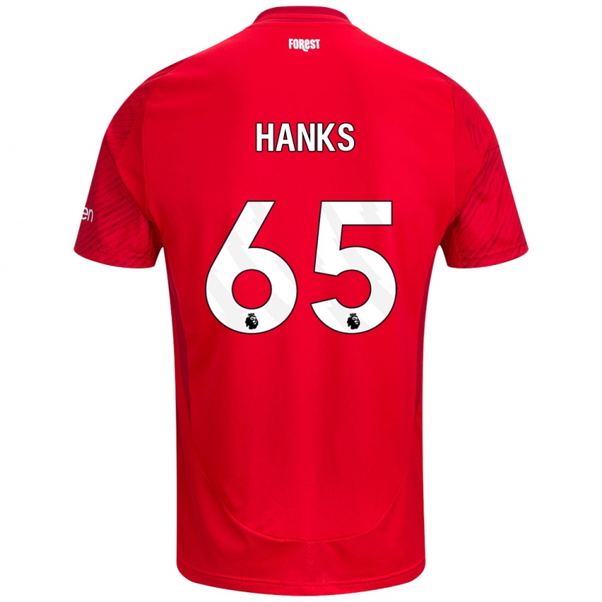 Hombre Camiseta Justin Hanks #65 Rojo Blanco 1ª Equipación 2024/25 La Camisa México